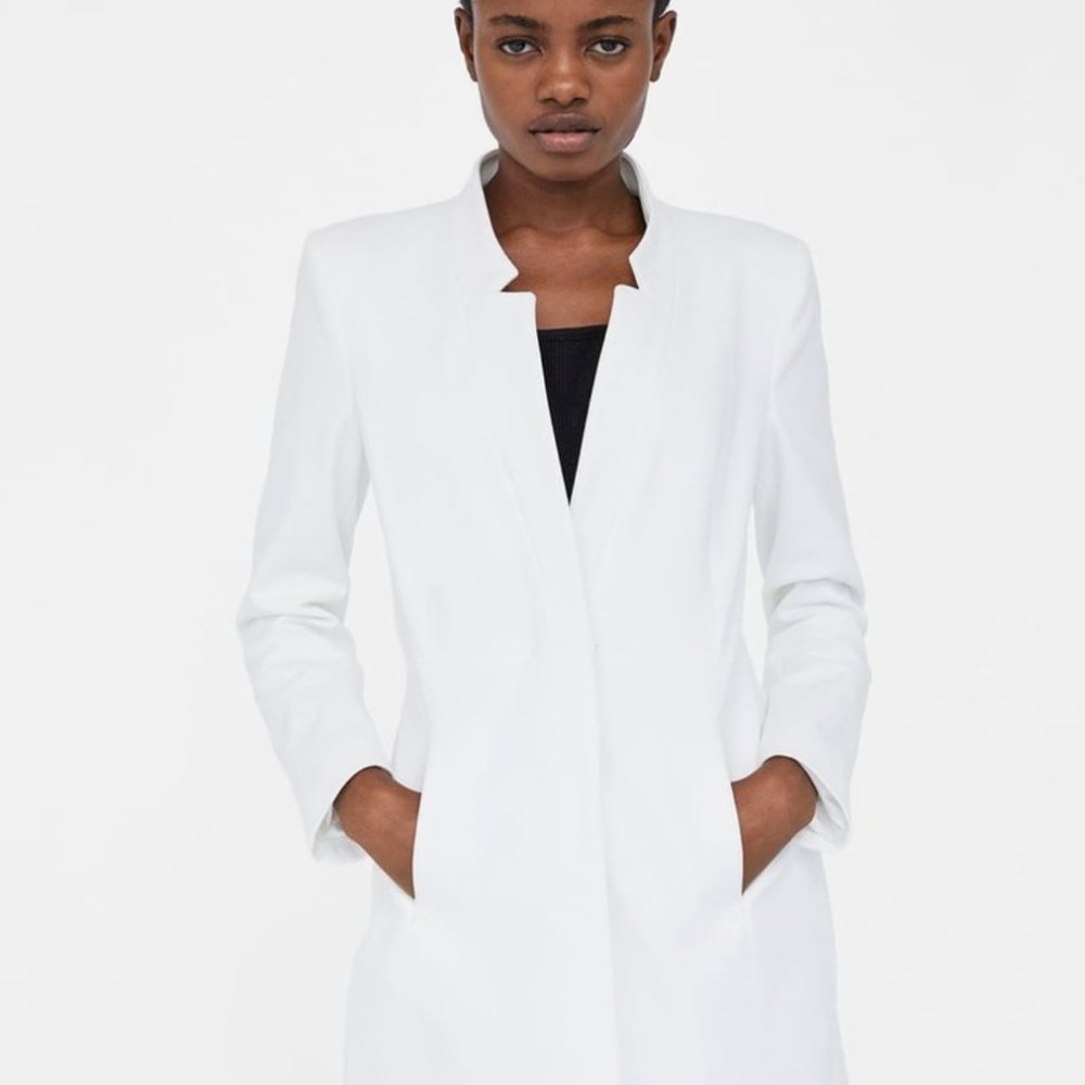 Zara Basics structured long blazer. Only worn a few times!
